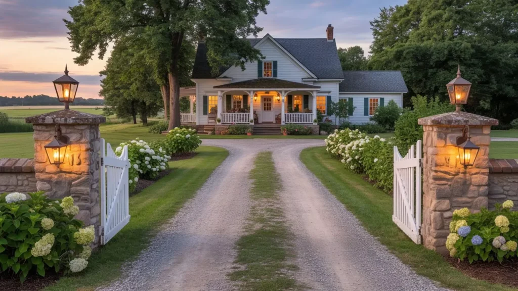 rural driveway entrance ideas