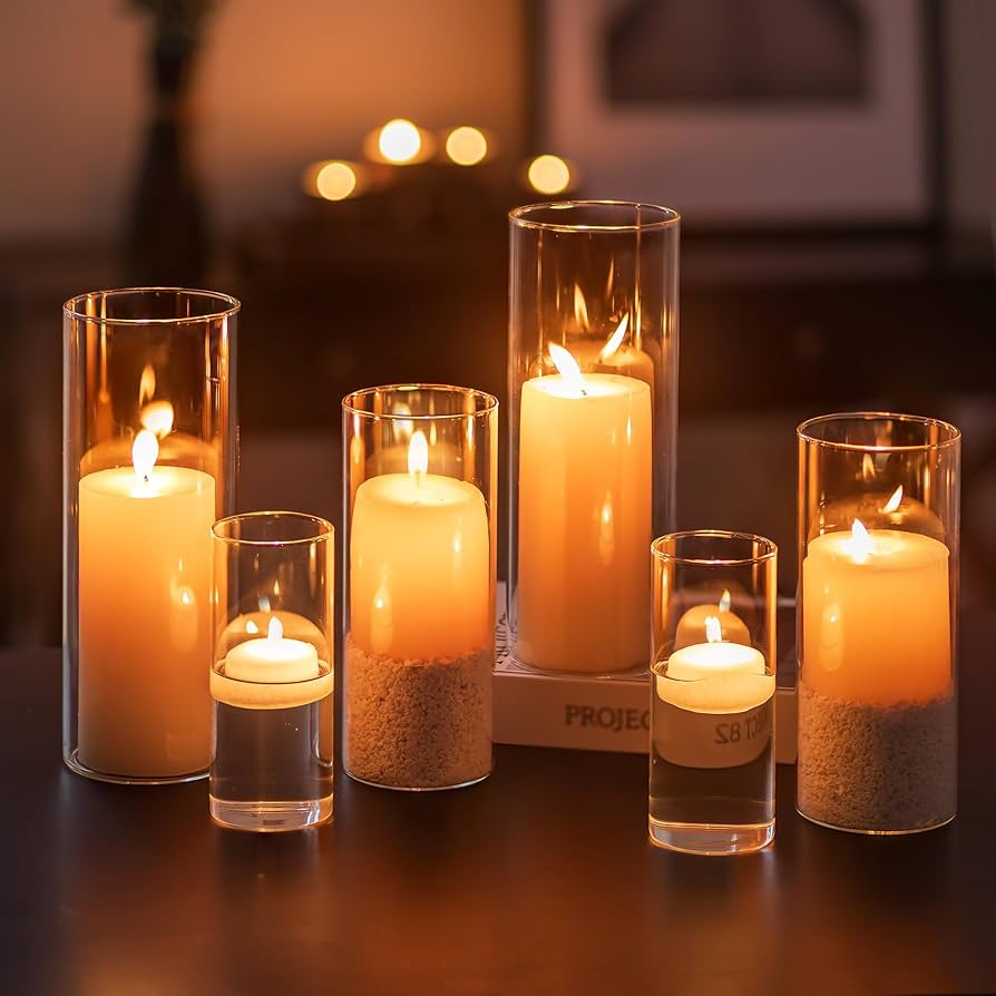 Glass Candle Holders